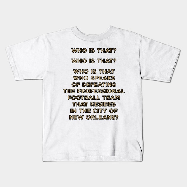 Who is that cheer (black border) Kids T-Shirt by WFPDesigns